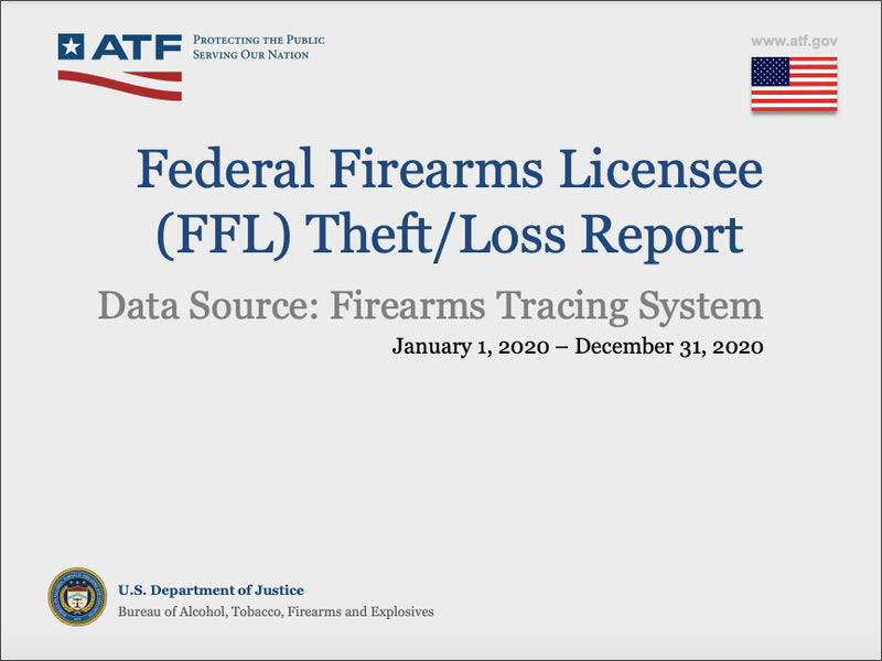 13,173 firearms were stolen / lost (and not returned) in 2020. 7,180 were thefts.